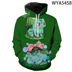 Anime Pokemon 3D Printed Sweatshirt Hoodies