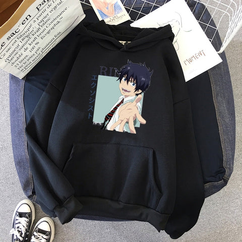 Image of Rin Okumura Blue Exorcist Anime Hoodie Harajuku Graphic Basic Streetwear