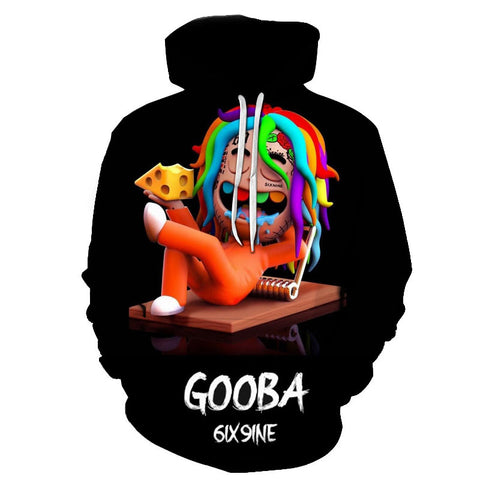 Image of Music Gooba 6ix9ine Hoodies - Fashion 3D Print Rapper Sweatshirt