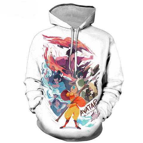Image of Avatar The Last Airbender 3D Printed Hoodie - Anime Casual Hooded Pullovers