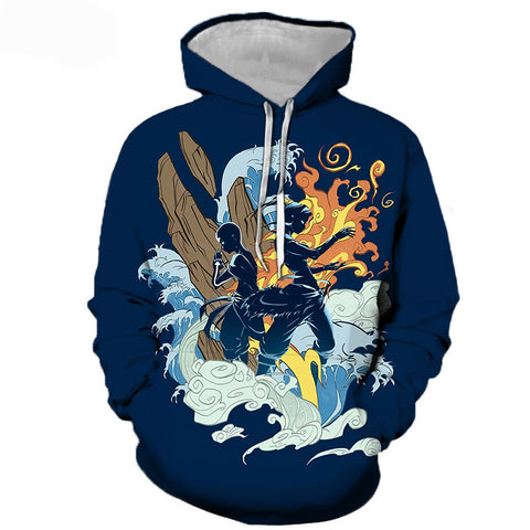Image of Anime Avatar The Last Airbender 3D Printed Casual Hooded Pullovers Hoodie