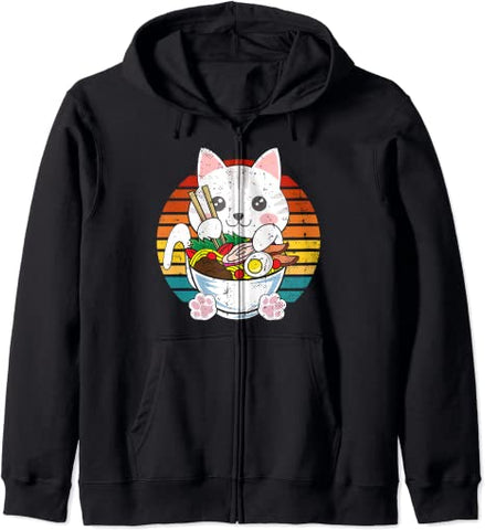 Image of Ramen Sweatshirt Ramen Joy Ramen Spicy Ramen Dry Noodles Zip Hoodie