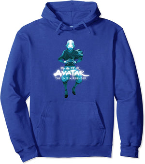 Avatar: The Last Airbender Blue Monochromatic Aang Pullover Hoodie