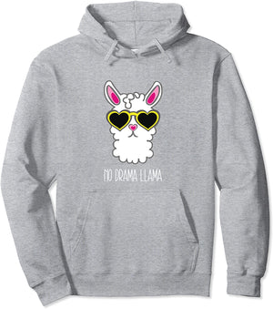 Sunglasses Llama No Drama Hoodie Pullover Cool Lllama Stuff