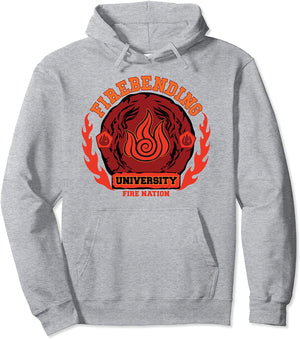 Avatar: The Last Airbender Hoodies - Fire bending University Logo Fire Nation Pullover Hoodie