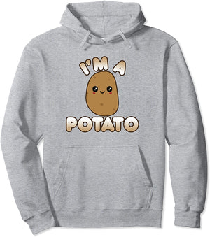 Funny Potato Costume Cute Kawaii Style Smiling I'm A Potato Pullover Hoodie