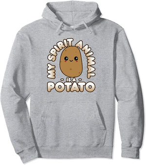 Funny Potato Gift Cute Kawaii My Spirit Animal Is A Potato Pullover Hoodie