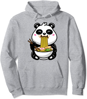 Ramen Noodles Panda Bear Pullover Hoodie