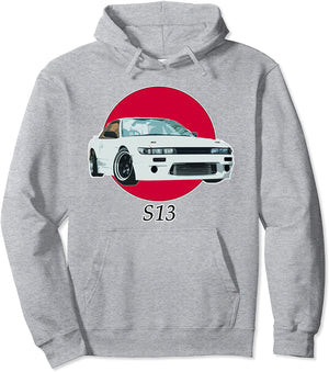 Silvia 90s Classic JDM Drift Race Car S-Chassis Mechanic 240 Pullover Hoodie