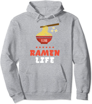 Vintage Ramen Noodle Ramen Life Japanese Korean Graphic Pullover Hoodie