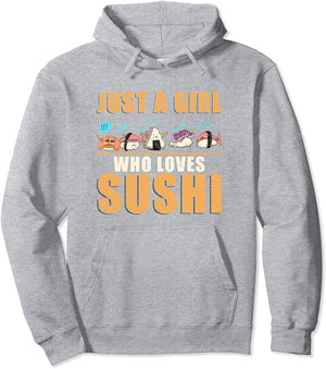 Sushi Roll Japanese Food Lover Girls Women Gift Sushi Pullover Hoodie