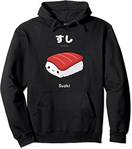 Image of Cute Kawaii Sushi - Japanese Language Hoodie for Anime Fans