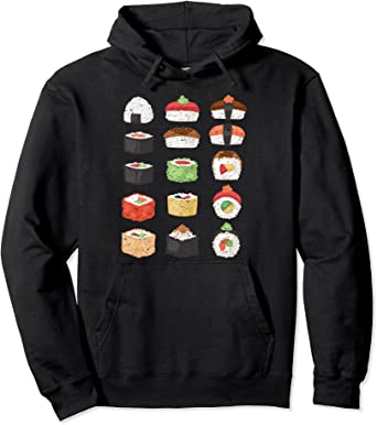 Image of Sushi Roll Japanese Food Sushi Pullover Hoodie