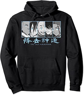 Image of Avatar: The Last Airbender Kanji Group Panels Pullover Hoodie