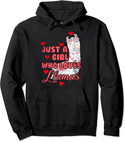 Image of Just A Girl Who Loves Llamas Pullover Hoodie