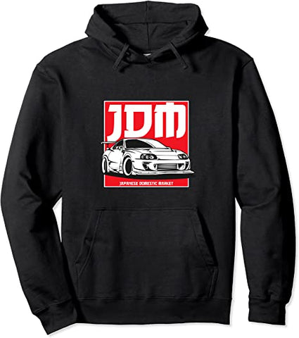 Image of 2JZ JDM Car Meet Tuning Automotive Sticker Drifting Gift Pullover Hoodie