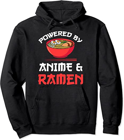 Image of Powered by Anime & Ramen Merchandise Pullover Hoodie