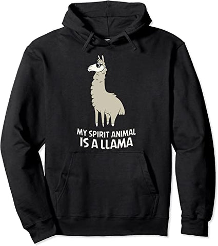 Image of LLamas Are My Spirit Animals Alpaca Llama Pullover Hoodie