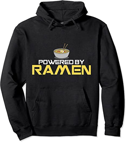 Image of Powered By Ramen Japanese Anime Noodles Pullover Hoodie