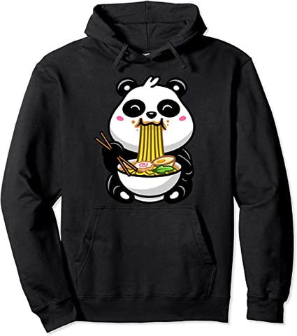 Image of Ramen Noodles Panda Bear Pullover Hoodie