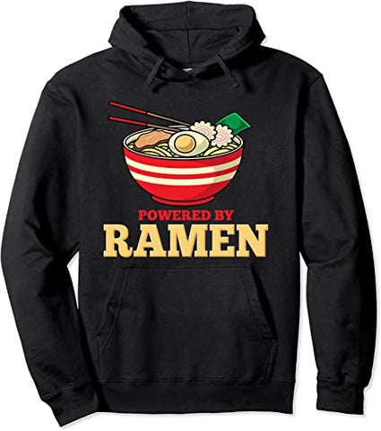Image of Food Hoodies Powered By Ramen Noodles Pullover Hoodie