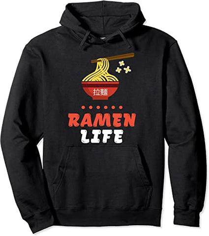 Image of Vintage Ramen Noodle Ramen Life Japanese Korean Graphic Pullover Hoodie