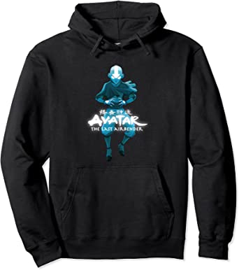 Image of Avatar: The Last Airbender Blue Monochromatic Aang Pullover Hoodie