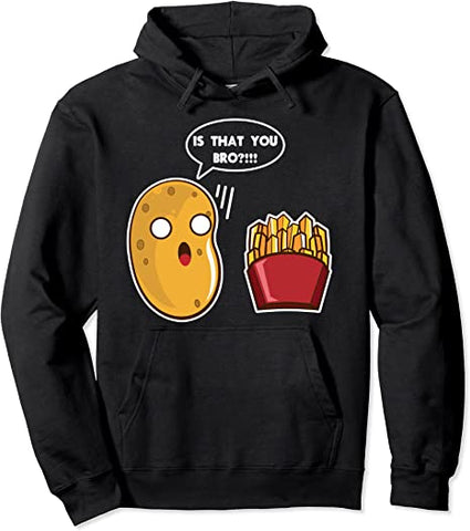 Image of I Am A Potato Hoodie, French Fry Hoodie, Potato Hoodie Pullover Hoodie