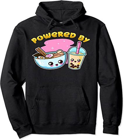 Image of Ramen Bubble Tea Boba Japanese Noodles Anime Gift Sweatshirt Pullover Hoodie