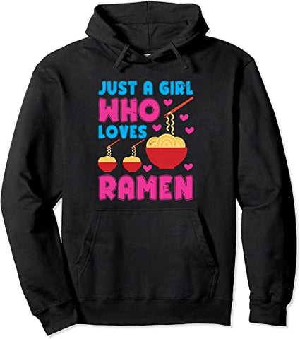 Image of Just A Girl Who Loves Ramen Pullover Hoodie