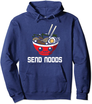 Send Noods Hoodie Funny Noodle Kawaii Adult Pun Ramen