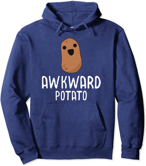 Awkward Potato - Kawaii Potato Hoodie, Cute Potatoes Pullover Hoodie