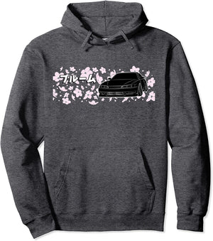 Cherry Blossom 240sx S14 JDM Drift Illustrated Pullover Hoodie