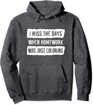 Funny Homework Hoodie Trending Gift For Teen Girls & Boys Pullover Hoodie