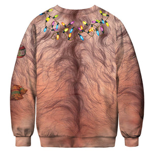 Christmas Sweatshirts - Funny Christmas Belly Icon 3D Sweatshirt