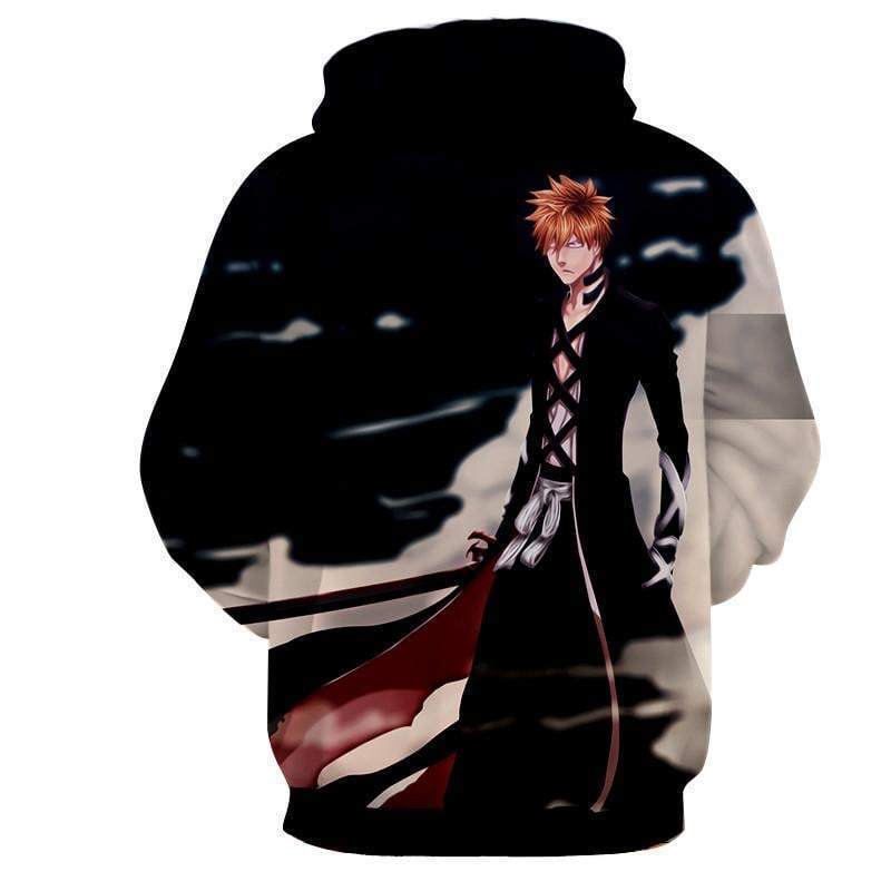 Bleach Ichigo Hoodies - Pullover Black Anime 3D Printed Hoodie