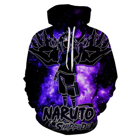 Image of Anime Naruto Uchiha Sasuke Hoodie-3D Printed Hooded Casual Pullover