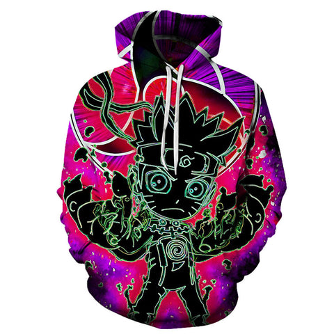 Image of Anime 3D Printed Hoodie-Naruto Hooded Casual Pullover