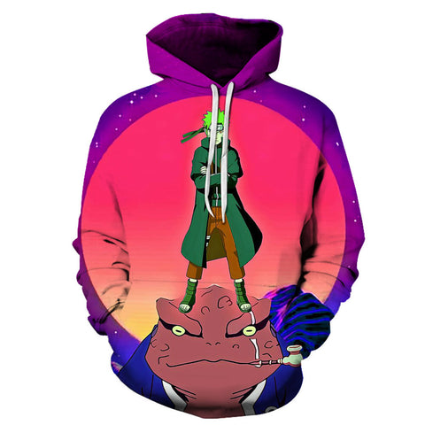 Image of 3D Printed Anime Hoodie-Naruto Hooded Casual Pullover