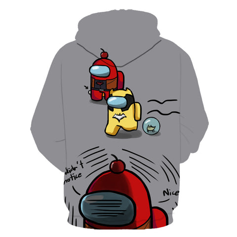 Image of 3D Printed Zipper Hoodie - Among Us Pullover