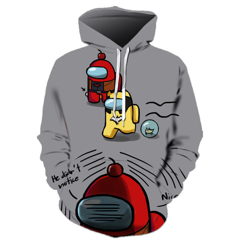 Image of 3D Printed Zipper Hoodie - Among Us Pullover