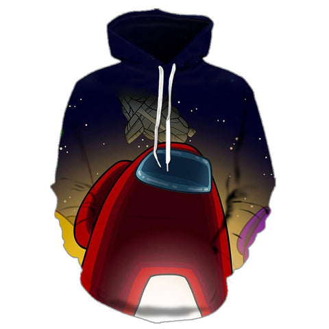 Image of 3D Printed Zipper Hoodie - Among Us Casual Pullover