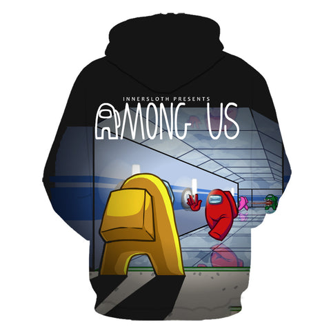 Image of 3D Printed Casual Hoodie - Among Us Loose Zipper Pullover