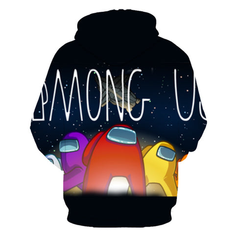 Image of Among Us 3D Printed Pullover - Loose Casual Zipper Hoodie