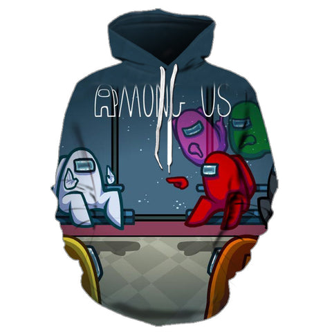 Image of Among Us 3D Printed Hoodie - Loose Casual Zipper Pullover
