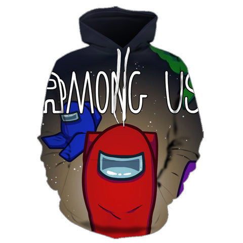 Image of Among Us Loose Casual Hoodie - 3D Printed Zipper Pullover