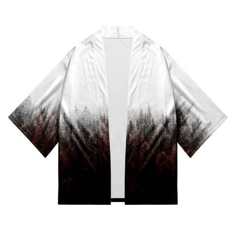 Image of Men Print Harajuku Kimono Japanese Style Summer Shirt