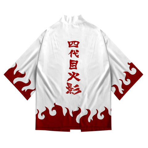 Image of 3D Print White Japan Style Kimono Naruto Clothes for Men