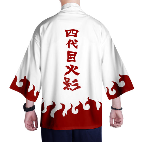 Image of 3D Print White Japan Style Kimono Naruto Clothes for Men