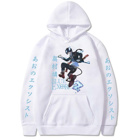Image of Blue Exorcist Harajuku Okumura Rin Hoodie Sportswear Loog Sleeve Hooded Sweatshirt